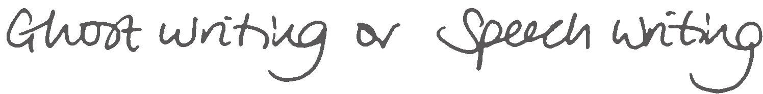 ghost writing or speech writing
